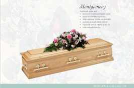 Montgomery solid oak casket