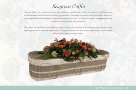seagrass woven coffin