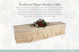 Traditional style bamboo coffin