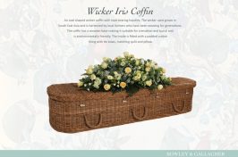 Oval wicker coffin